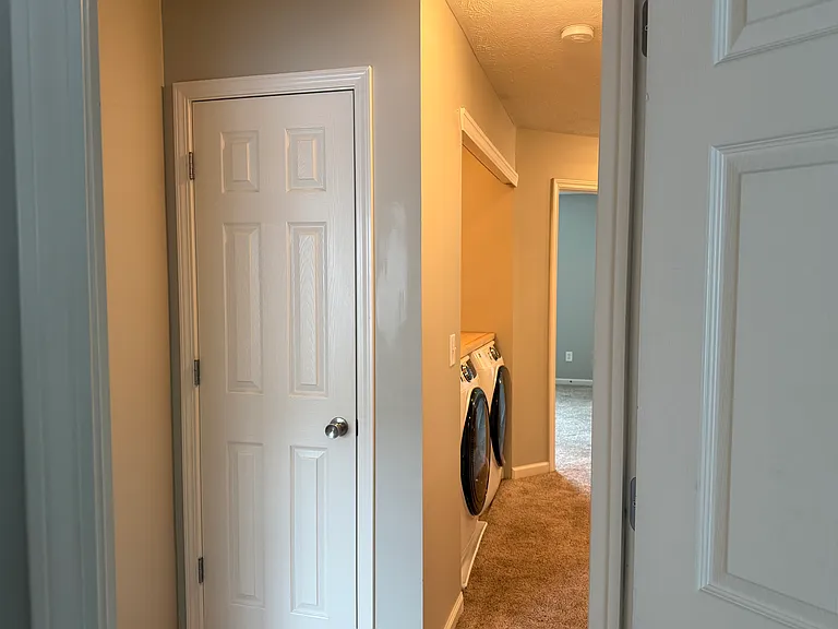 There is an upstairs laundry with lots of great storage closets for linen.