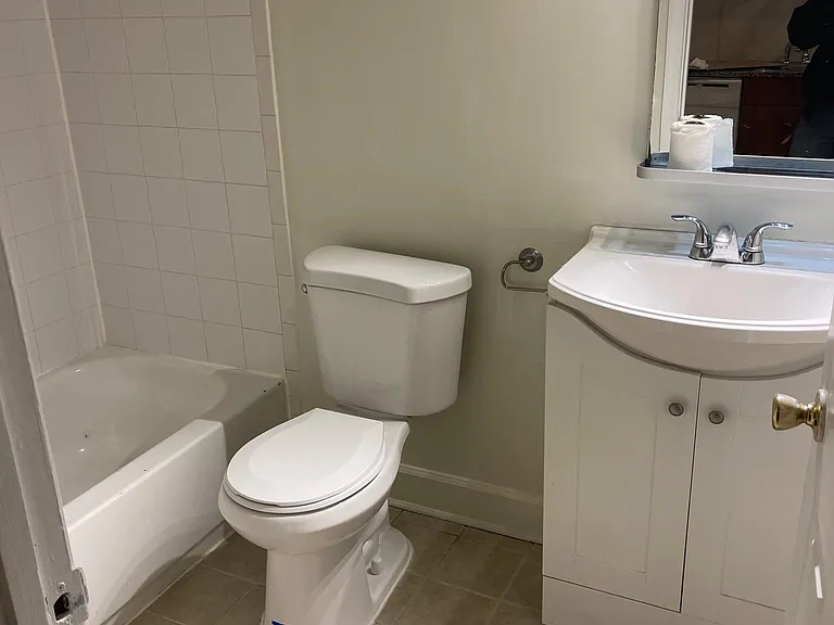 newly renovated bathroom.