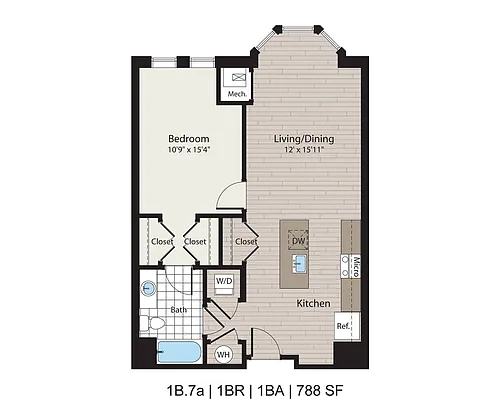 Floor plan 1B.7a