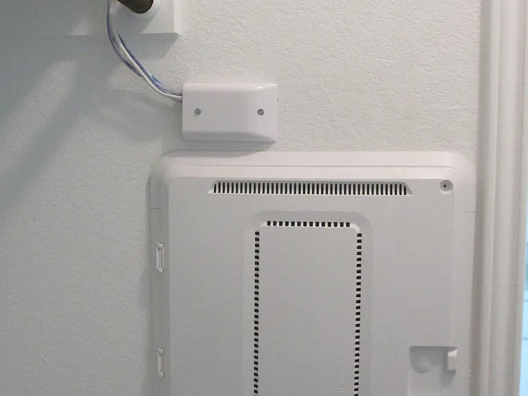 Network box in master walk in closet for high speed internet connections to router & CAT6 LAN ports