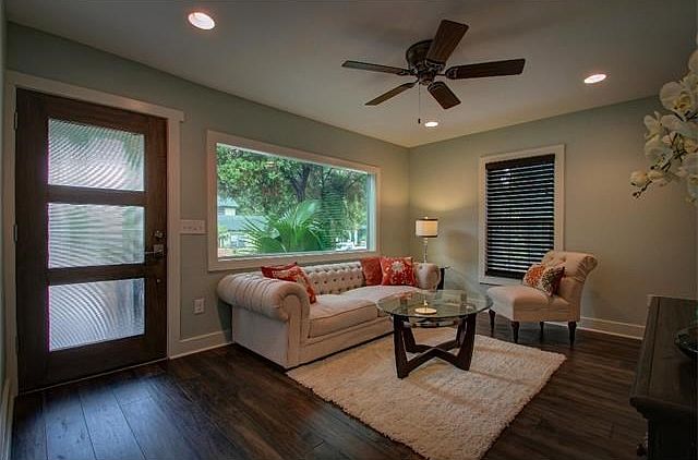 Entryway to home, and formal living area