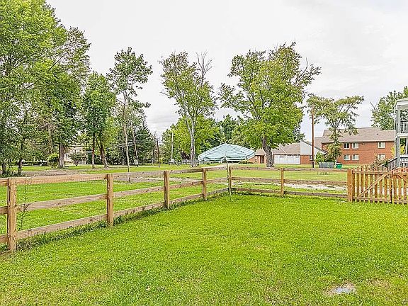 Fenced in back yard