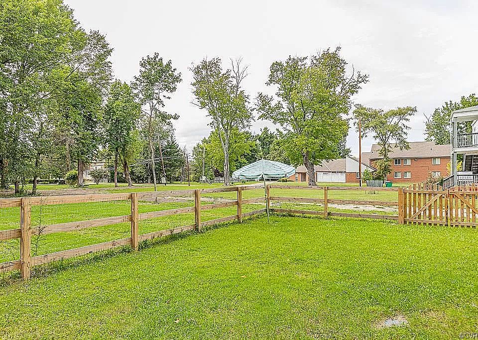 Fenced in back yard