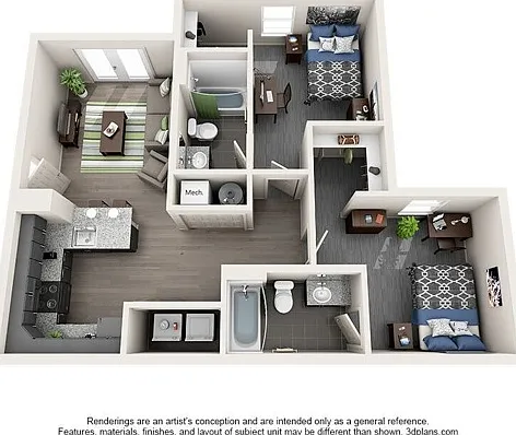2 bedroom 2 bedroom