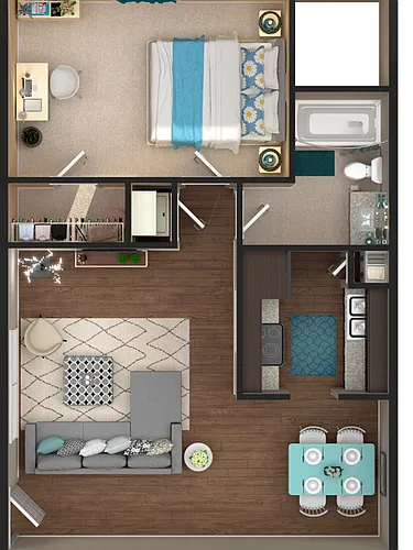 Floor plan 1x1L