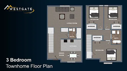 Floor plan 3 Bedroom Townhouse