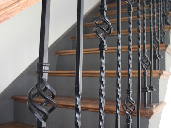 Beautiful new railing on staircase