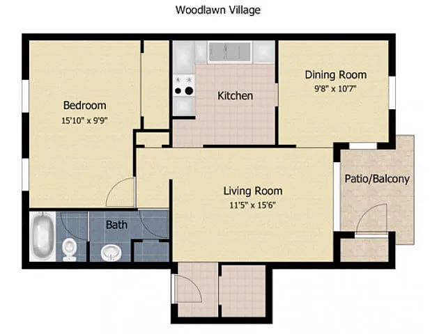 Floor plan 1 Bedroom