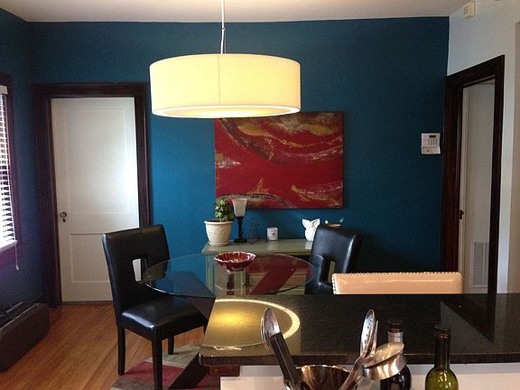 Dining with custom lighting