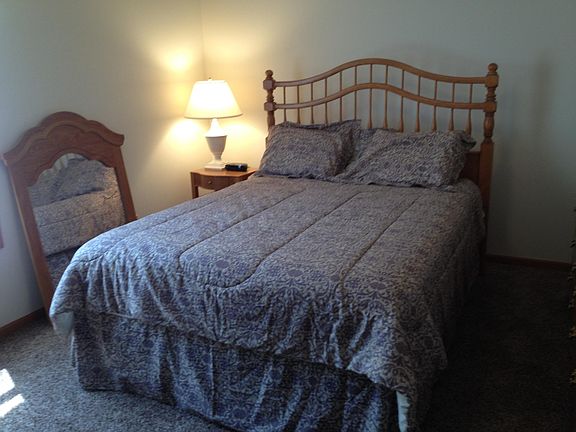 Guest bedroom with large closet