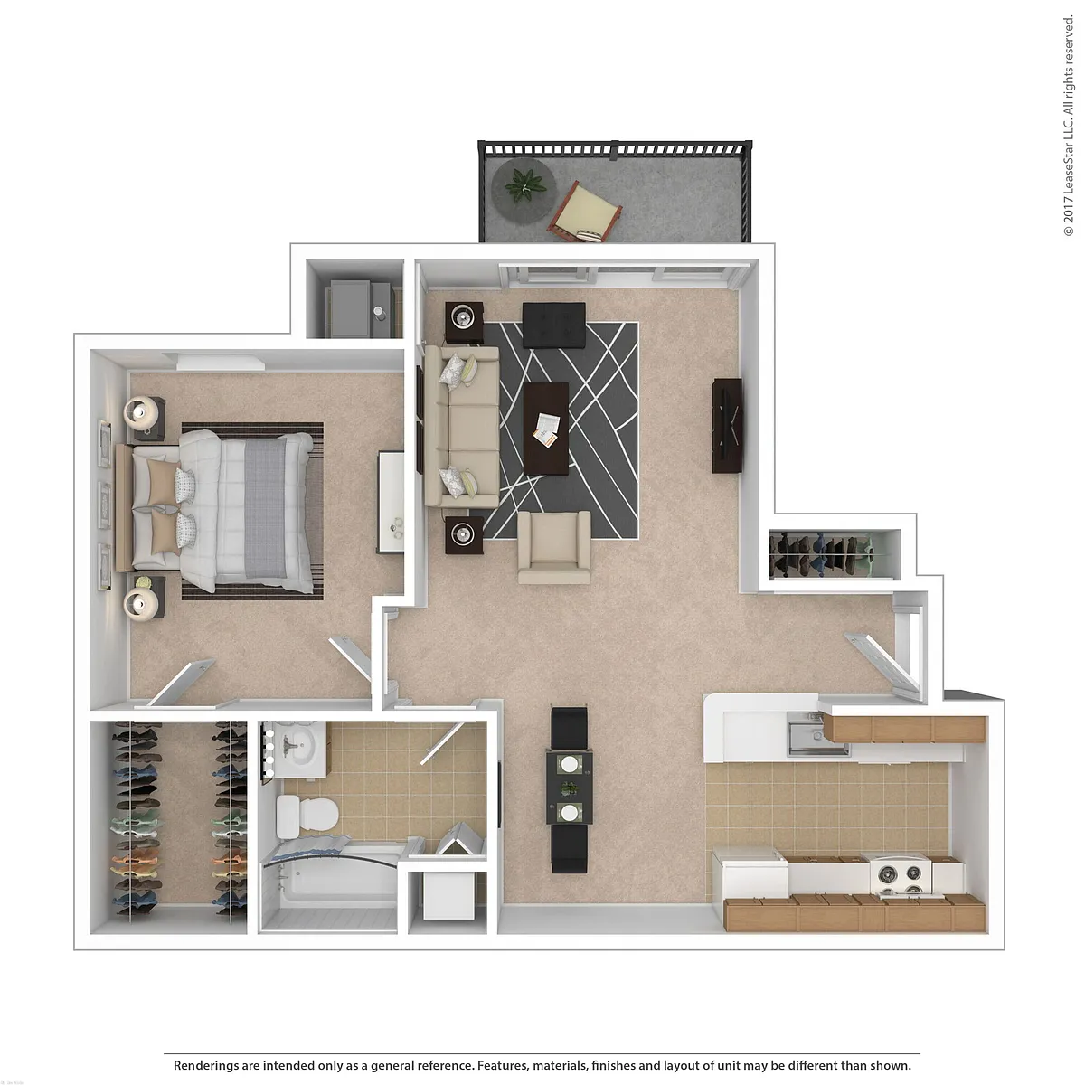 Floor plan 1 Bedroom Traditional