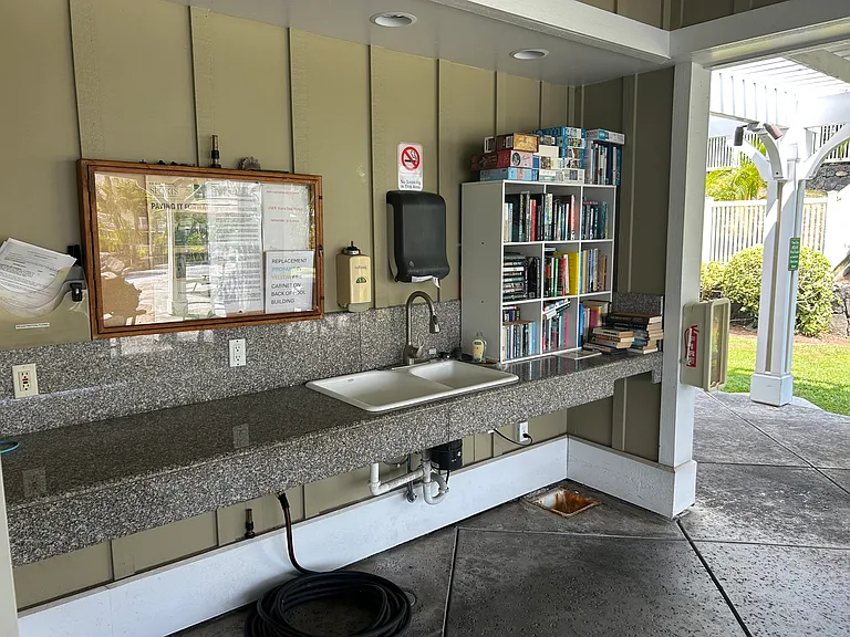 Wash station and community book share