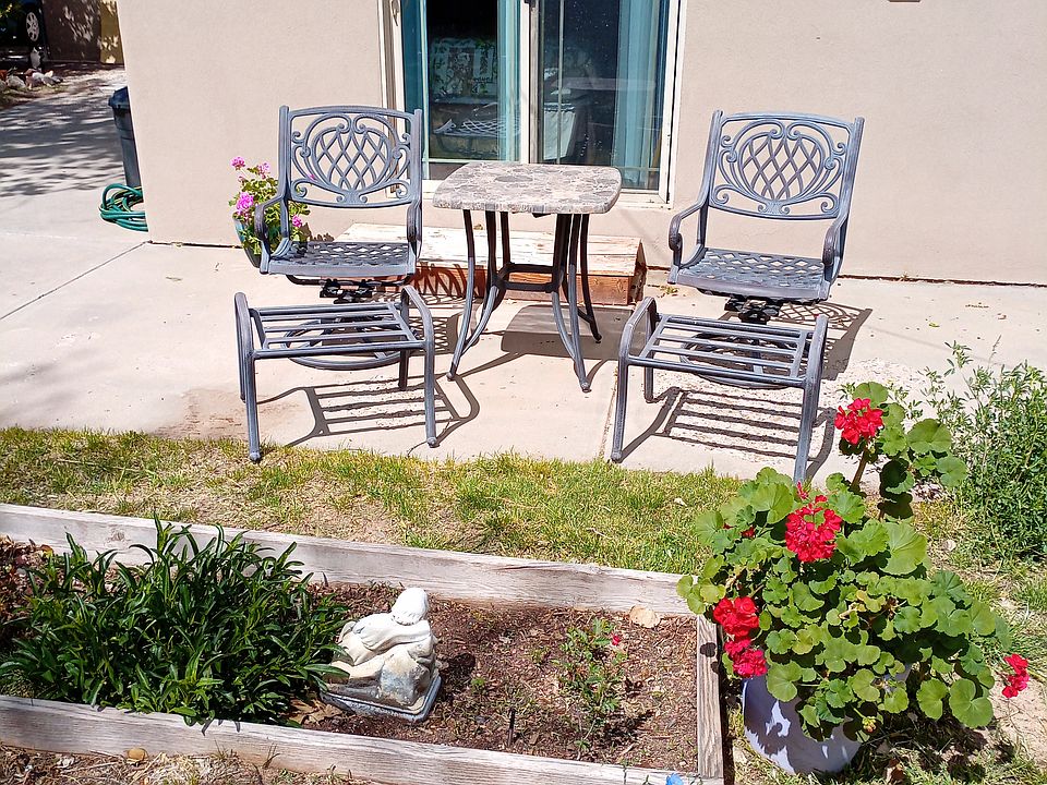 Patio and garden area outside master bedroom.