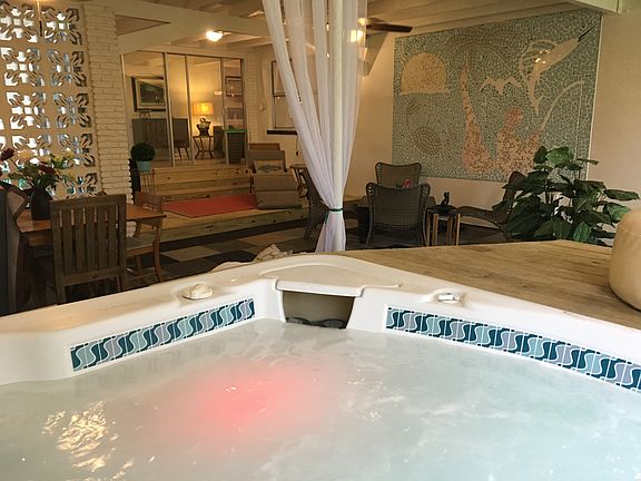 Family-sized hot tub