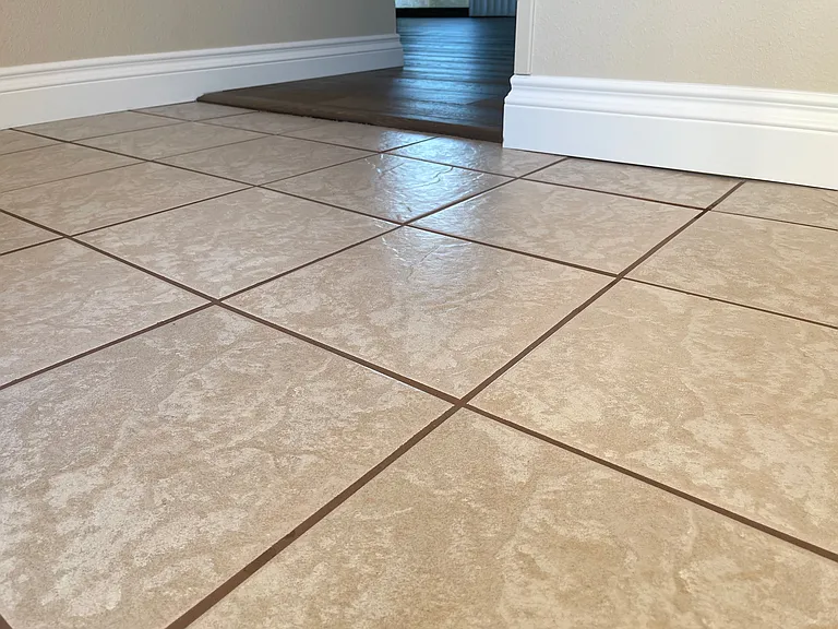 Tiled entry area