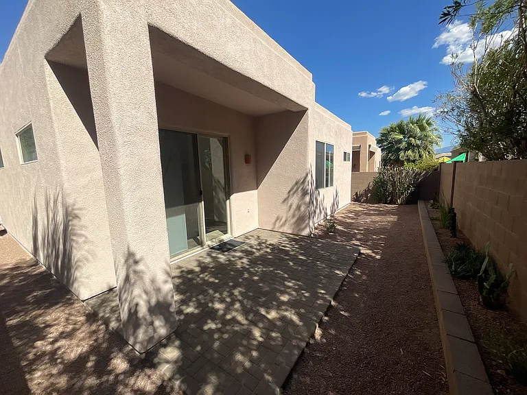 Covered patio and rear yard