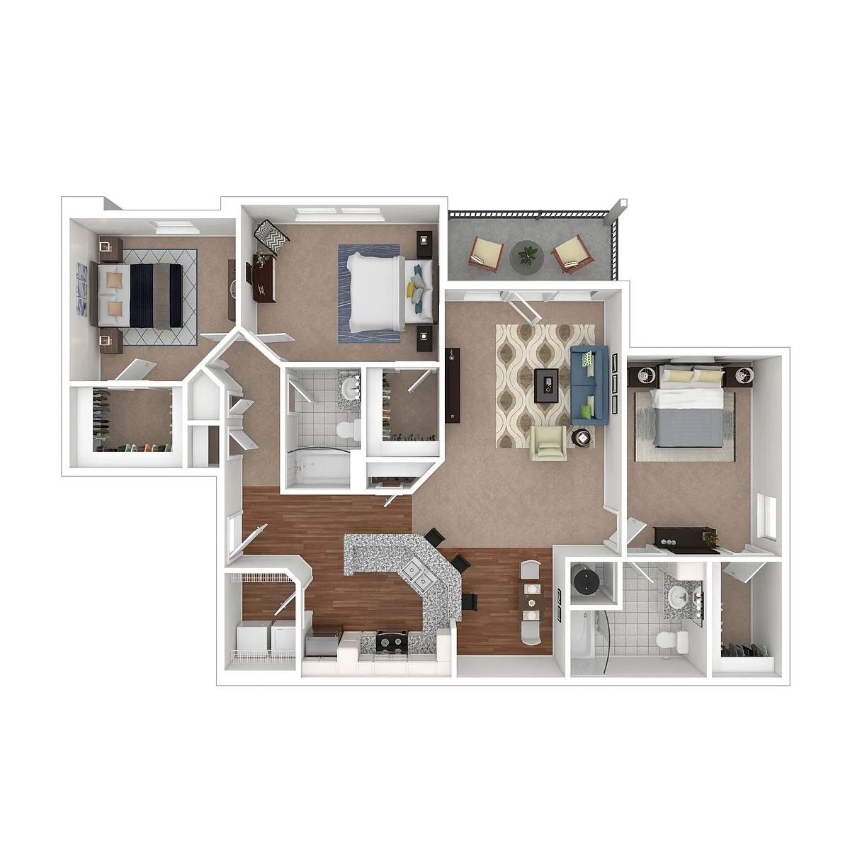 Floor plan Three Bedroom Select