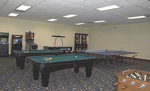Game room at clubhouse