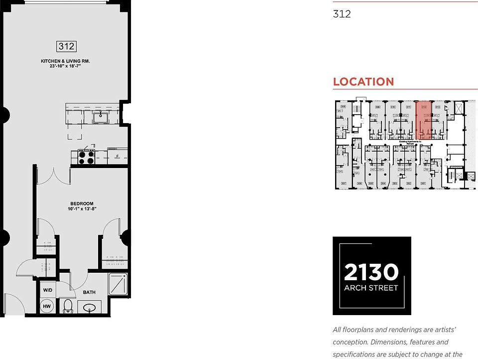 2nd image of 2124 Arch St #312