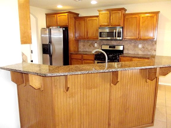 Granite bar open to living area