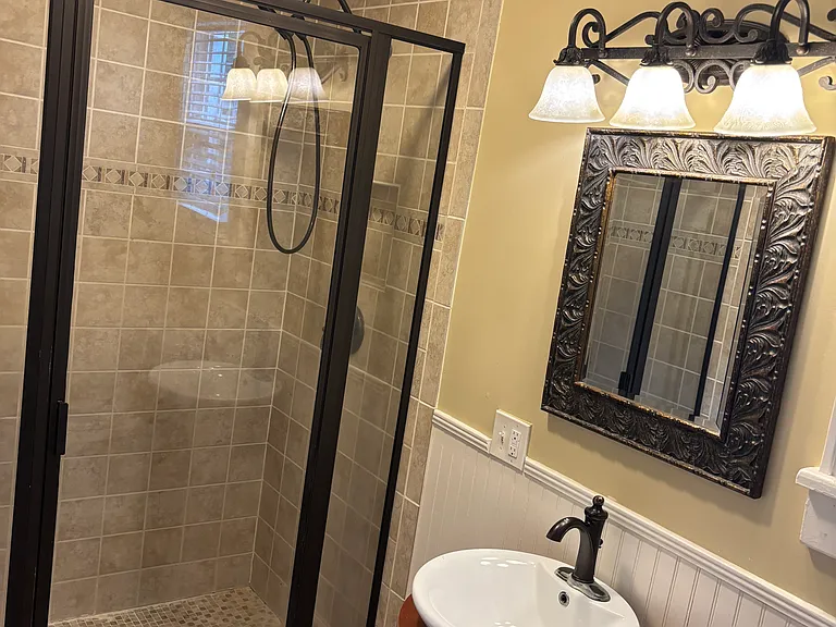 Primary bath, full tile shower