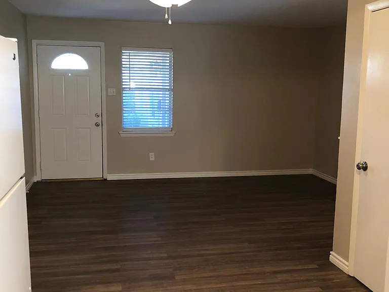 Looking into the living room from kitchen area