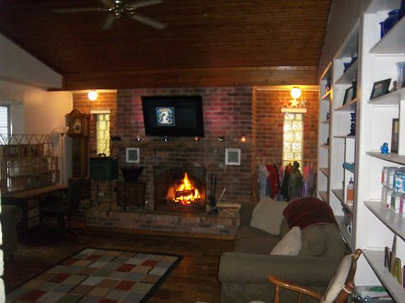 wall of built in shelves fam