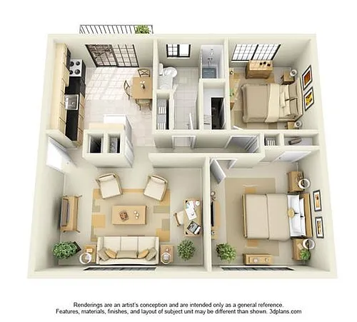 Floor plan 2 BR