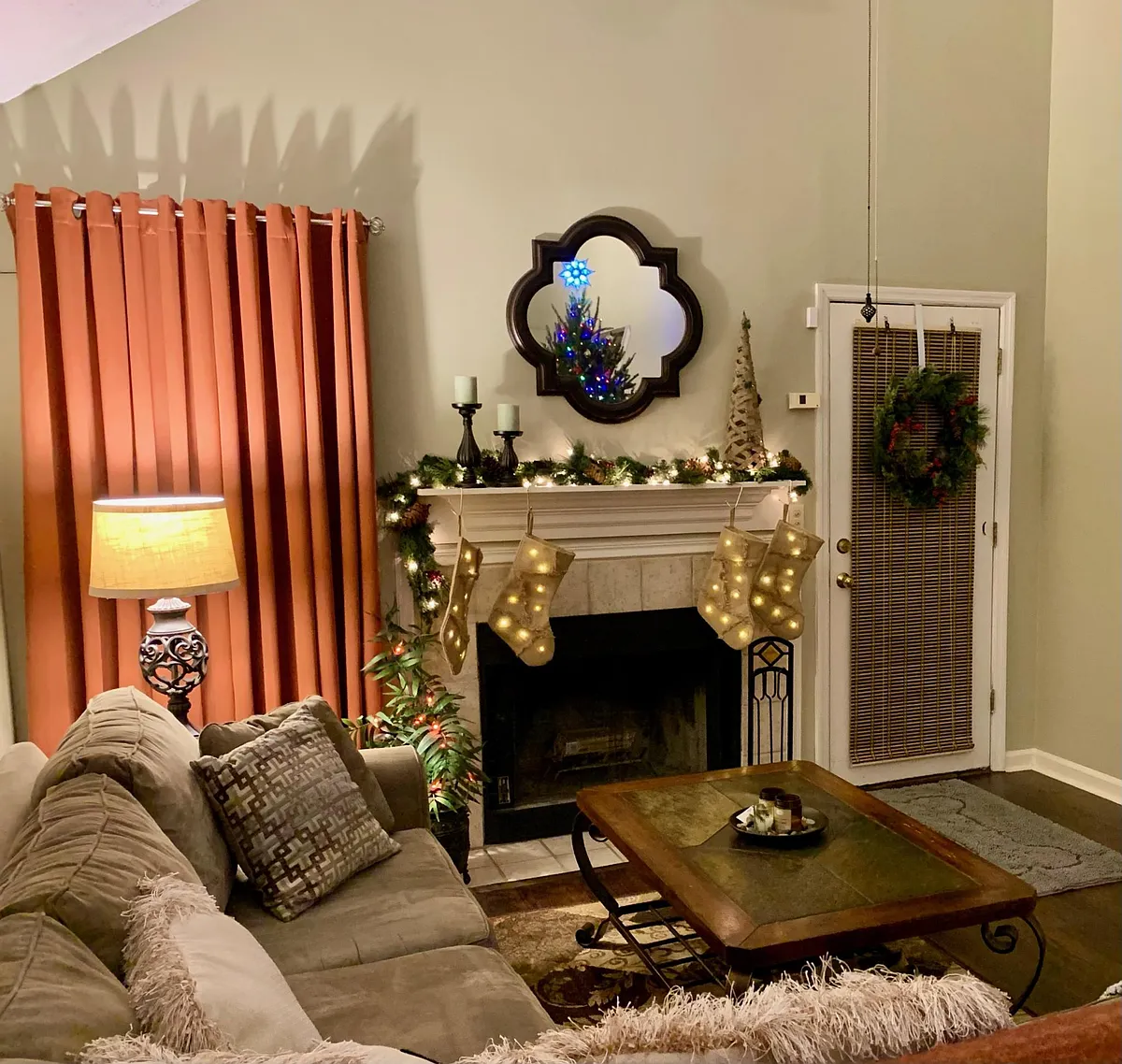 Living room at Christmas time - 2640 Paddle Wheel Dr