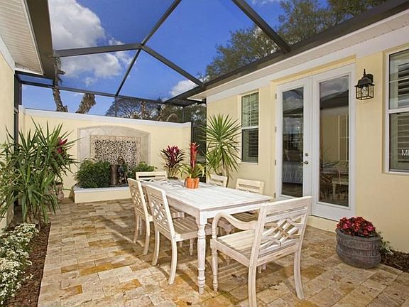 Lovely Travertine pavers enhance your own private Courtyard!