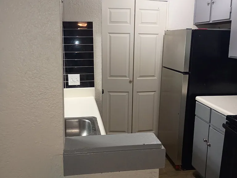 Kitchen with the laundry room