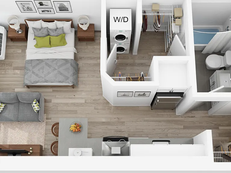Plan M | studio, 1 bathroom Plan M | studio, 1 bathroom