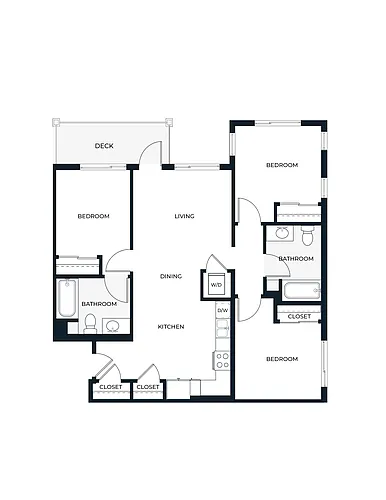 Floor plan Three Bedroom D2