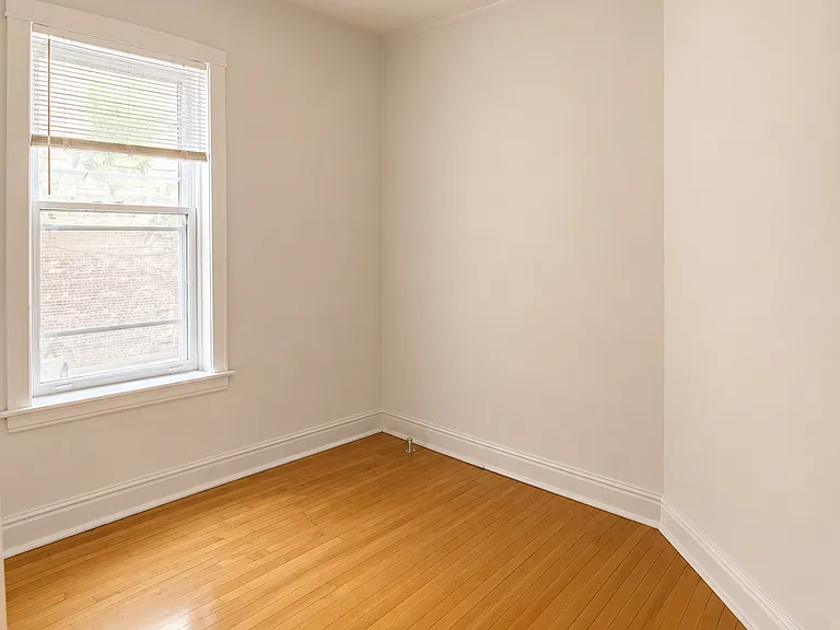 4th bedroom- 10'6 x 8'3. Closet located outside the bedroom. This is the most compact room
