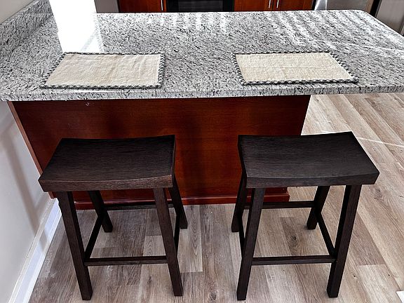 Large granite dining area