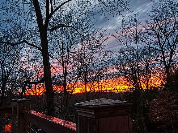 Winter Sunset Upper Porch