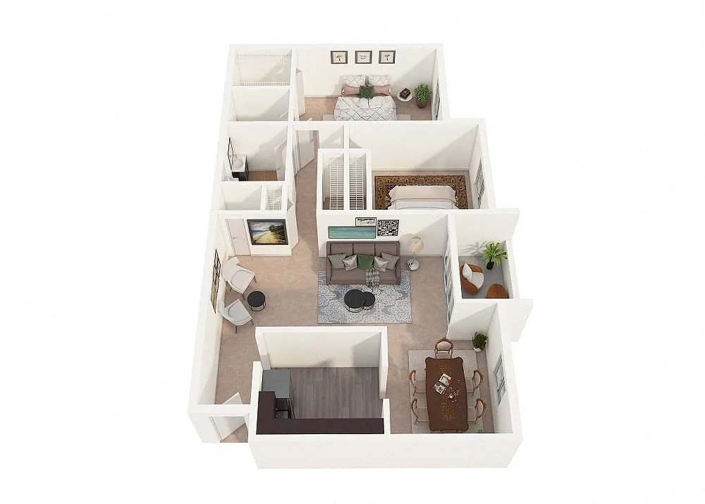 Floor plan Two Bedroom Terrace