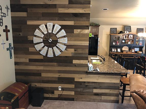 Accent wall in living room