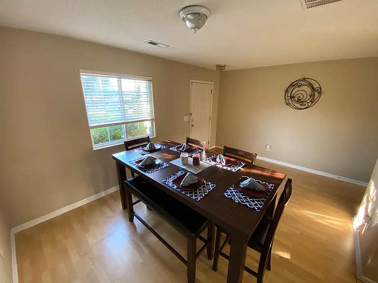 Dining room view from kitchen entrance
