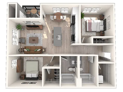 Floor plan West - 2 Bed C
