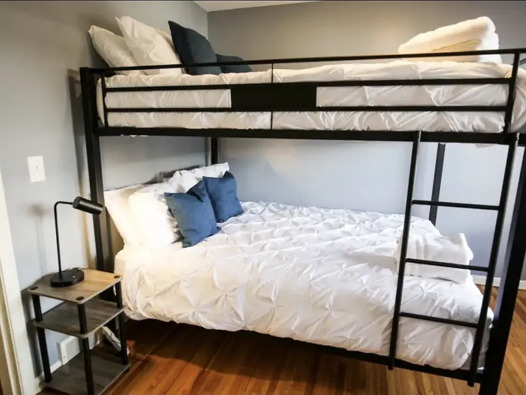 Second Bedroom has 2 Queen size bunk beds. Beds are big and roomy.