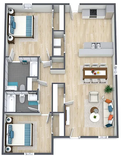 Floor plan 2BR - 2BTH