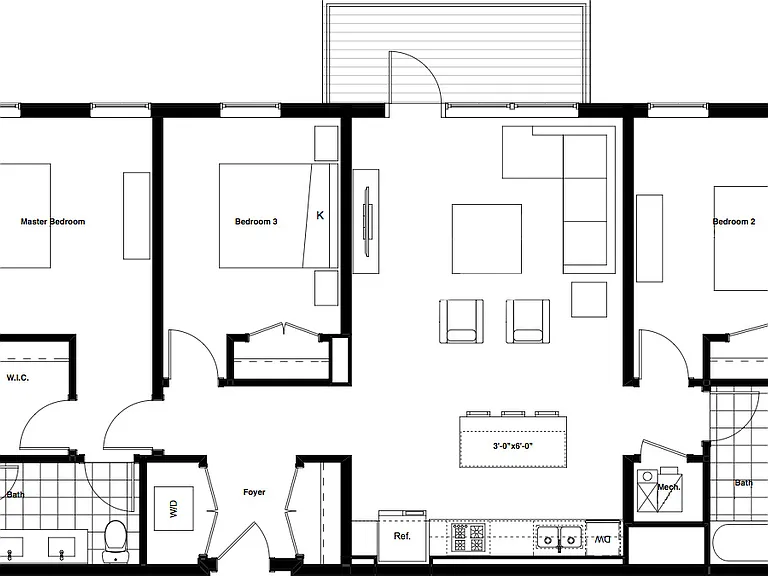 Luxe on Chicago - 9 - 3x2 - 2 Beds - 2 Baths - 1419 Sq. ft.