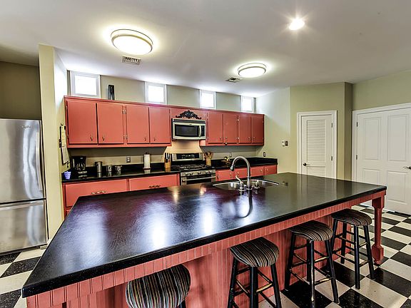 Kitchen with corian island
