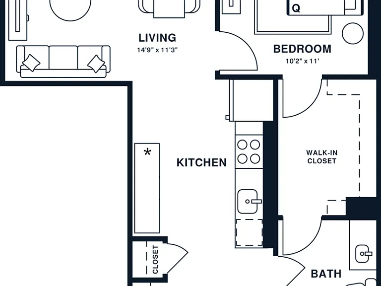 A8 | 1x1 | 659 sq ft A8 | 1x1 | 659 sq ft