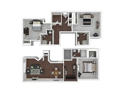 Floor plan 3 Bedroom 3 Bath