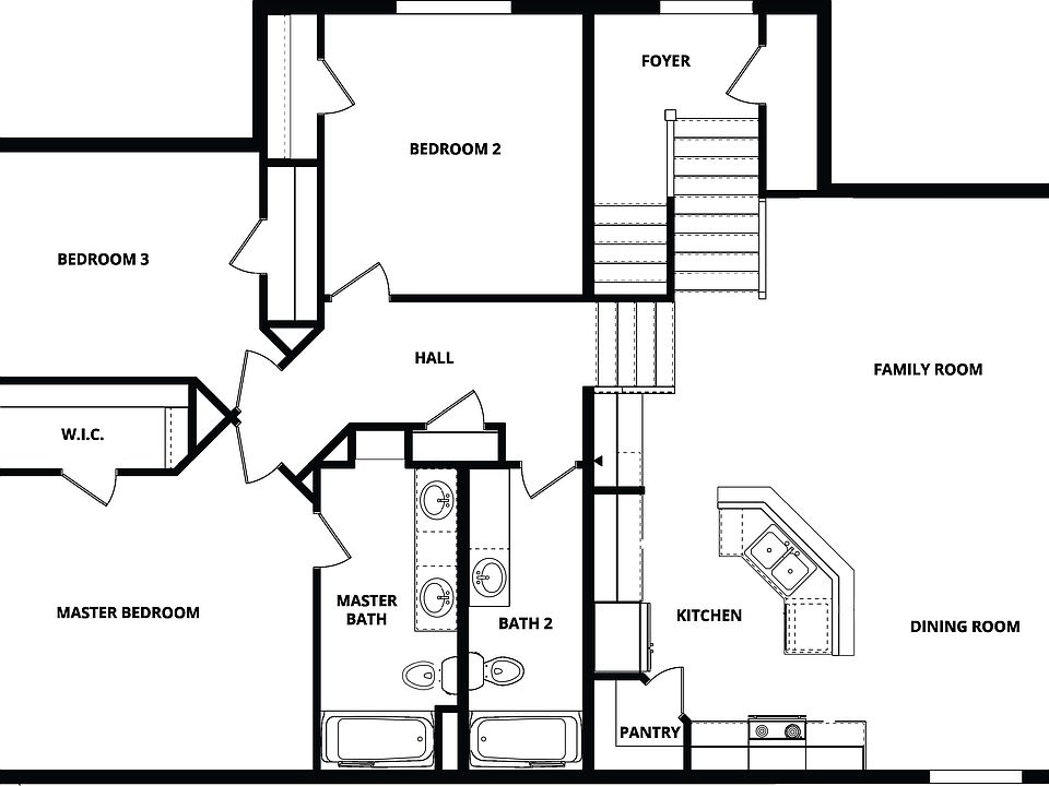 The St. Harrison floor plan - upper level
