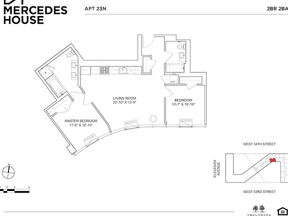 2nd image of 550 W 54th St APT 23N
