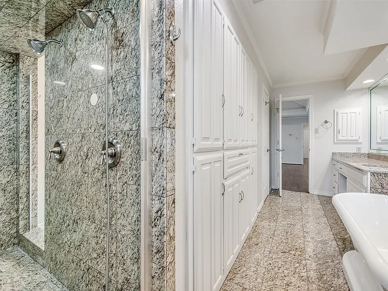 Her bath and closet area