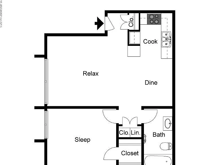 Large 1 Bed 1 Bath